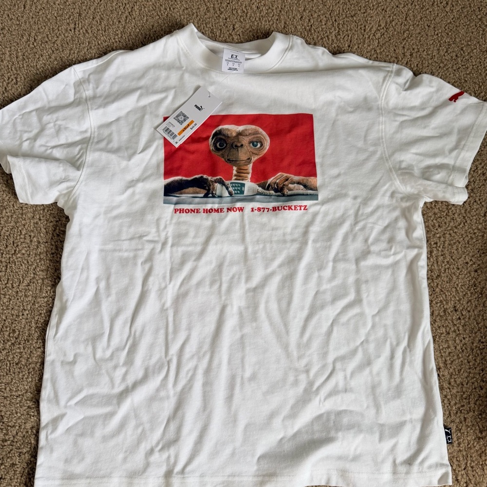 White E.T. Graphic T-Shirt
